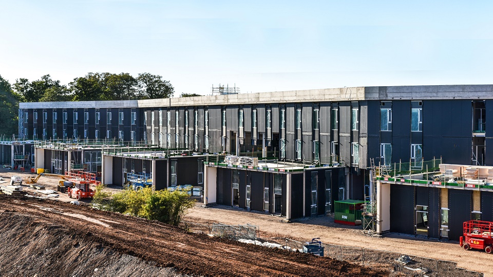 A picture of the National Rehabilitation Centre under construction.