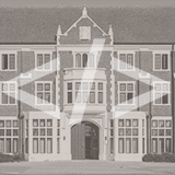 Rutland Building front door colourwashed in pebble grey