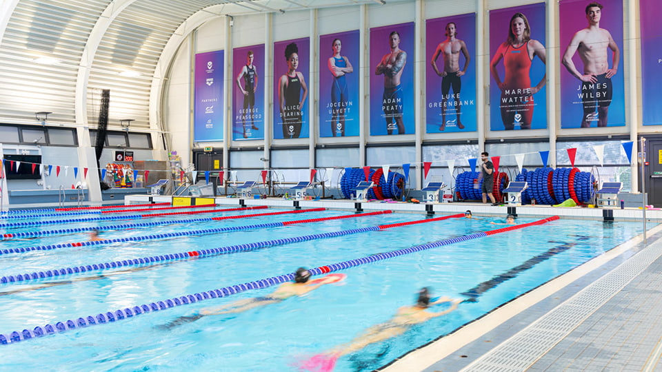 The olympic swimming pool at Loughborough University