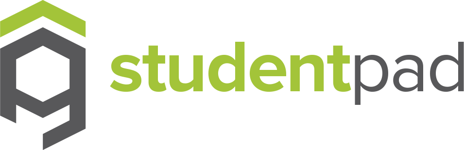 Studentpad white and green logo