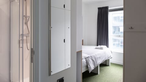 A bedroom in Claudia Parsons hall