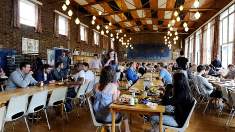 The dining room in Faraday halls