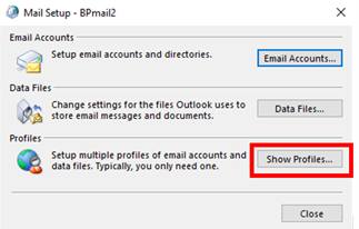 Select show profiles from menu