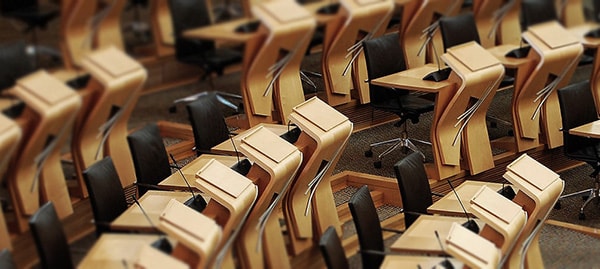 Chairs in a parliament building