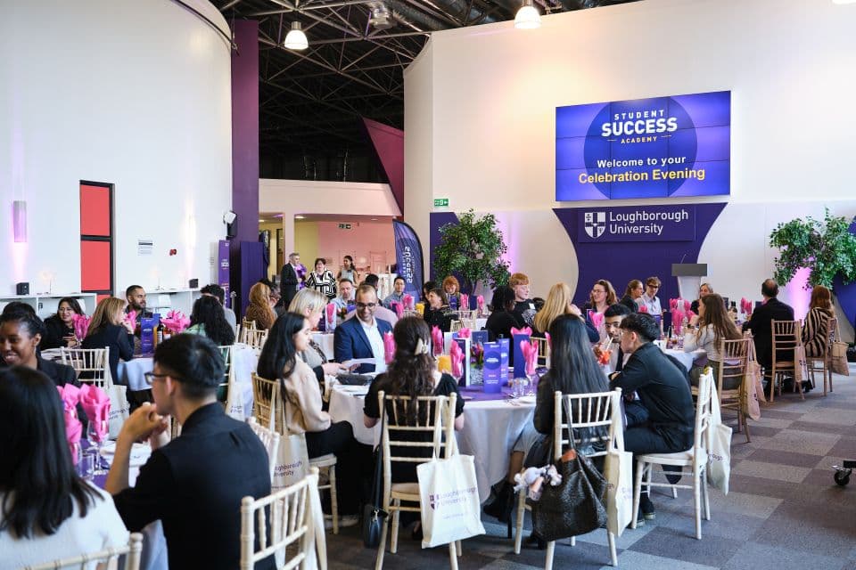Many guests sat at round tables for the Student Success Academy celebration evening