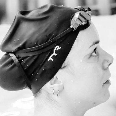 Anna Hopkin in the pool