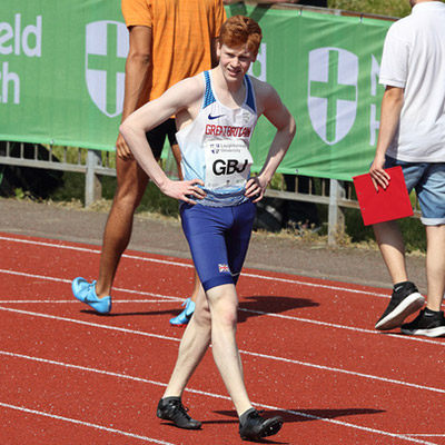 Charlie Dobson on the running track