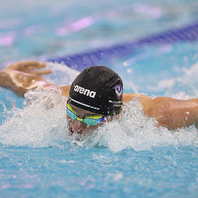 Hector Pardoe swimming
