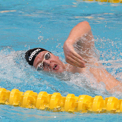 Tobias Robinson swimming