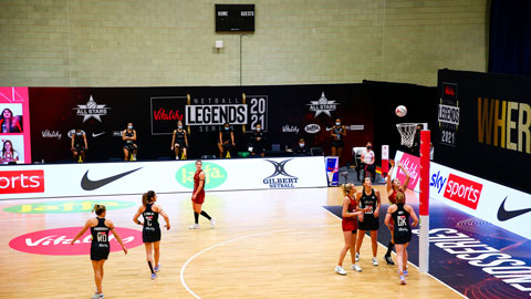 England Netball compete in the Sir David Wallace Sports Hall