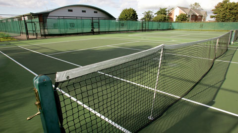 Outside courts at Loughborough Tennis Centre