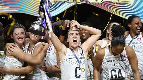 the team celebrating