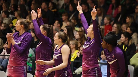 Lightning substitutes cheering on their team from the sideline