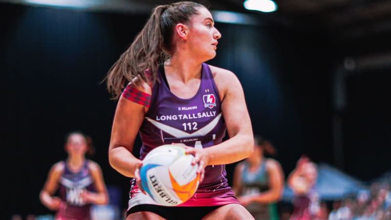 a player holding the ball