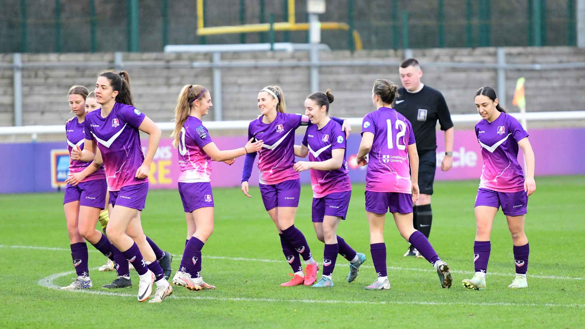 Loughborough Lightning Team on the pitch together