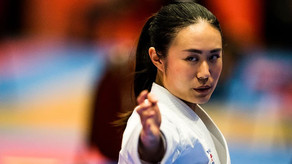 a close up of a Karate-ka