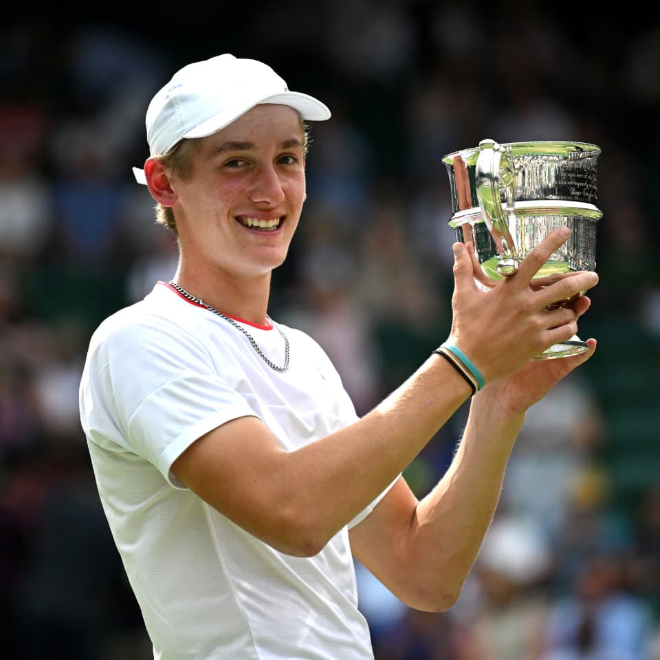 Henry holding the cup