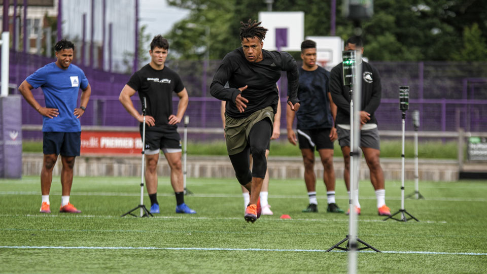Anthony Watson and the England Rugby team train at Loughborough