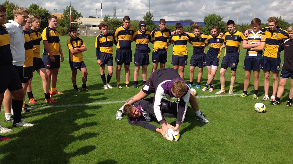 Rugby training session