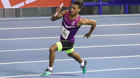 a runner in a relay race