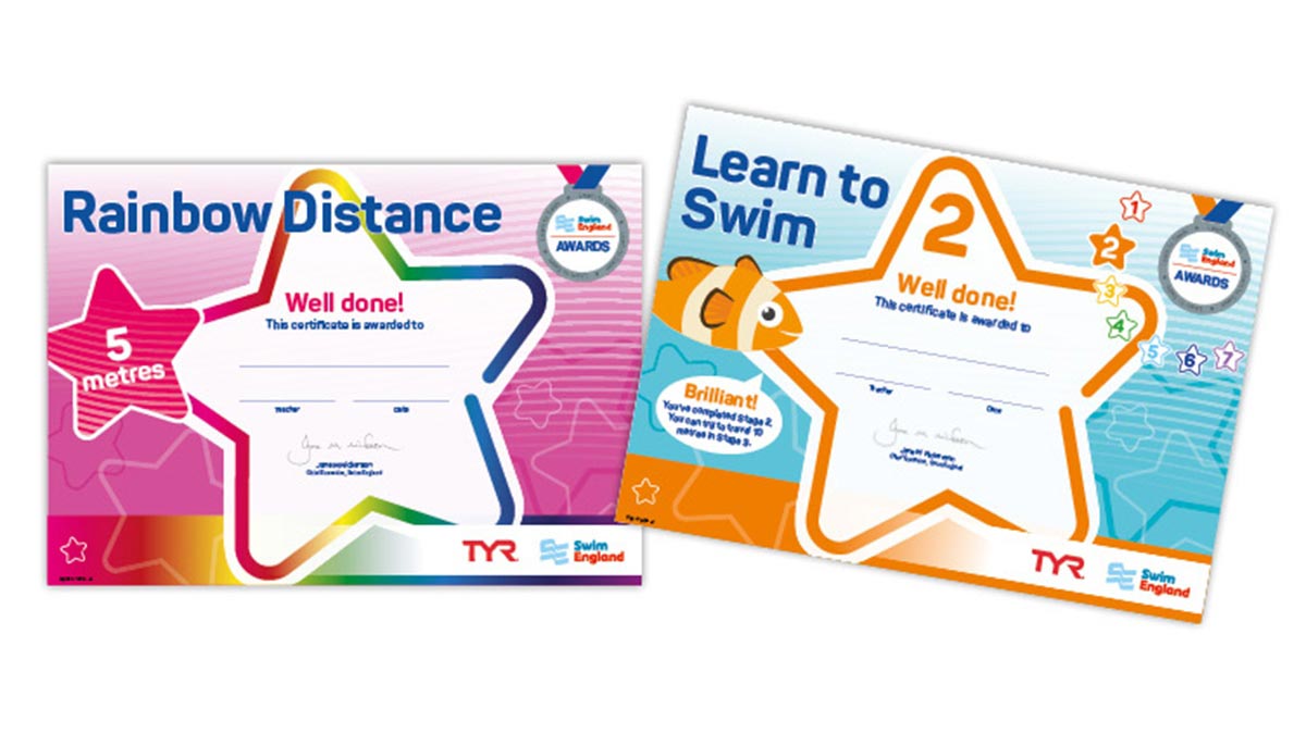 Swimming certificates