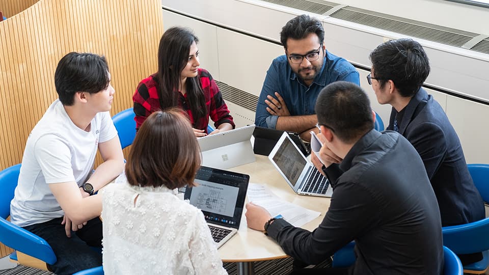 MBA Students in the School of Business and Economics.