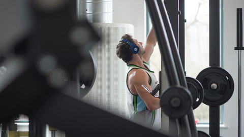 Student at holywell fitness centre