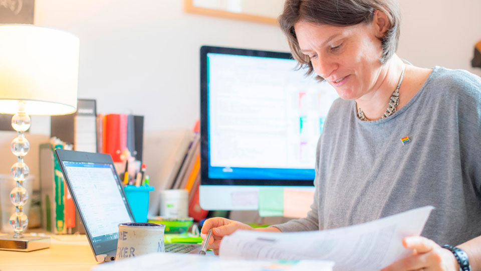 Image of student working.