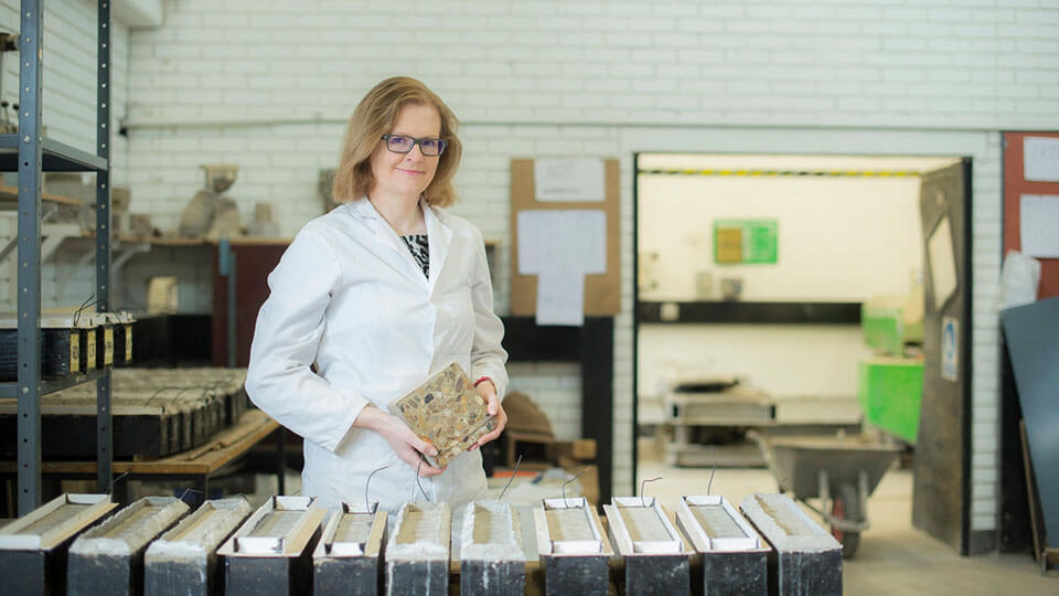 Academic working in a lab