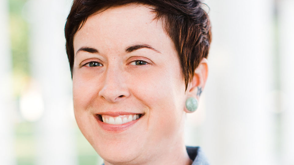 Lecturer at Loughborough University, Dr Beki McElvain, smiling