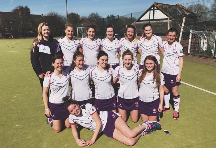 Chloe and her hockey team.