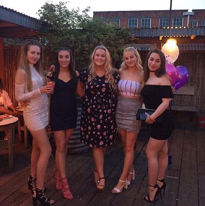 Chloe and four of her friends.