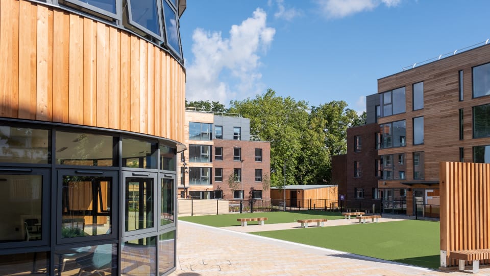 Exterior view of student accommodation
