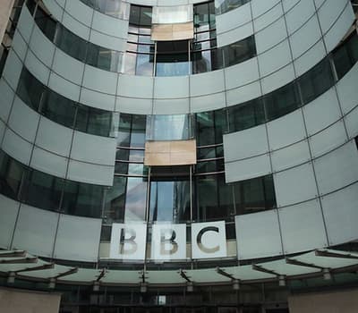 Broadcasting House, the headquarters of the BBC