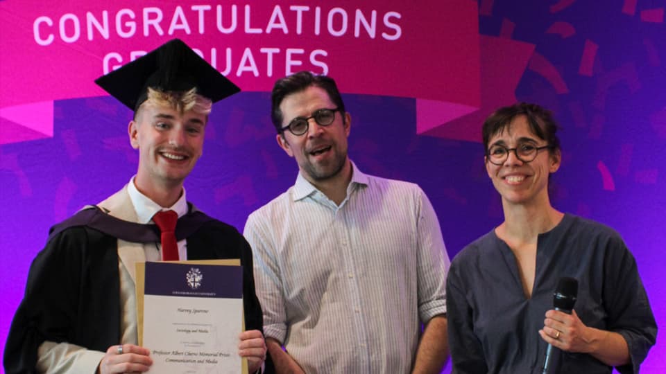 Harvey Sparrow with Dr Saul Albert and Dr Alena Pfoser