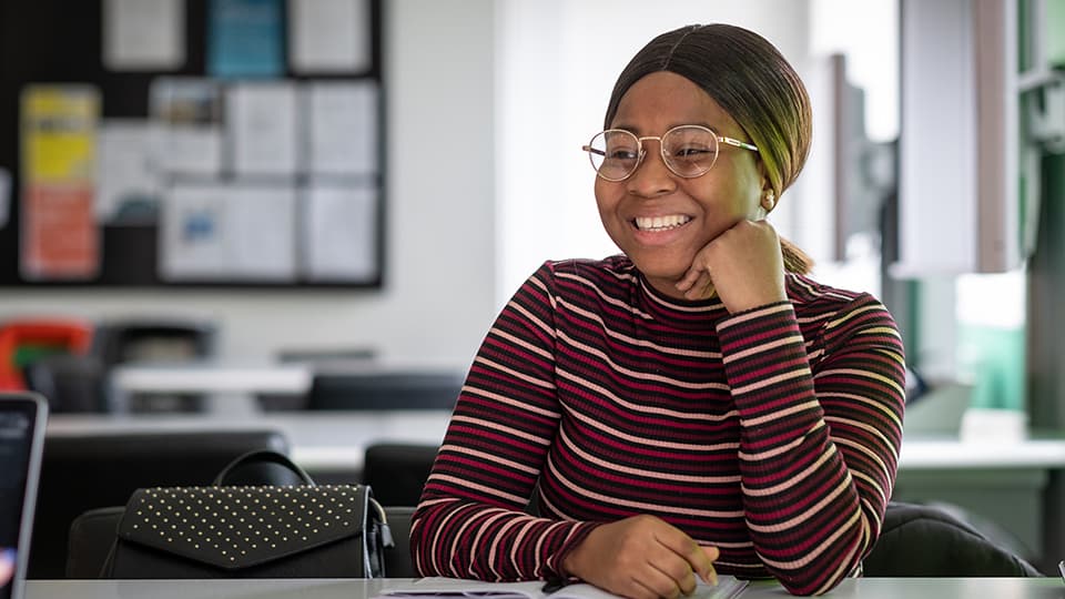 Subomi Lawal in the classroom