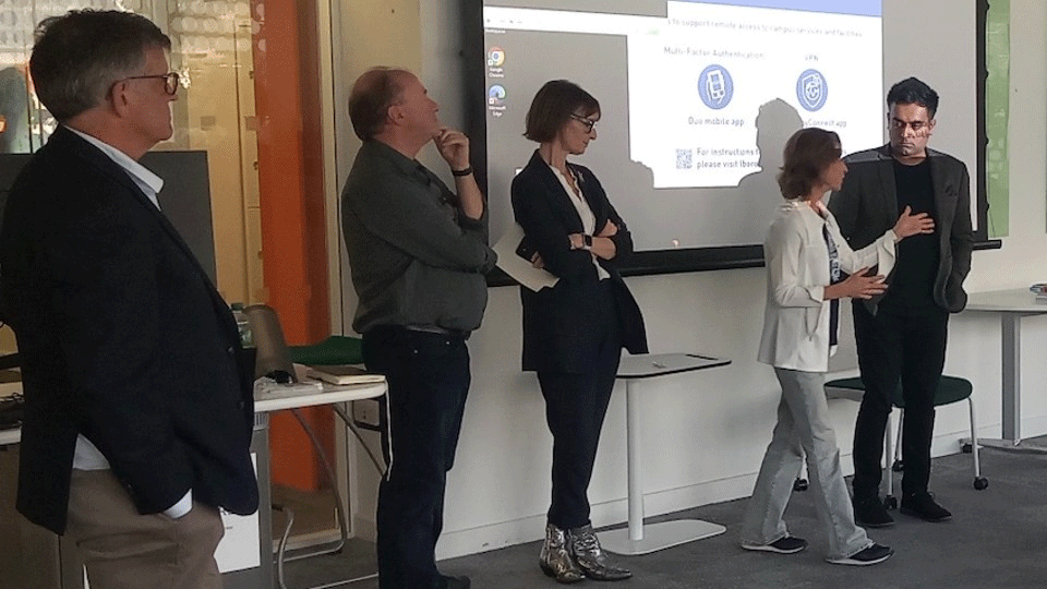 Members of staff at the general election conference