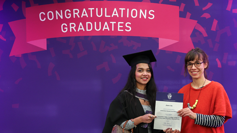 Shunita Das with Dr Alena Pfoser