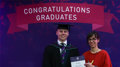 Thomas Quinlan with Dr Alena Pfoser