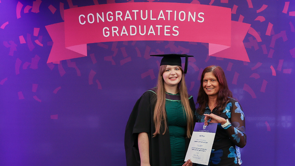 Ella Thorpe with Prof Sian Adiseshiah