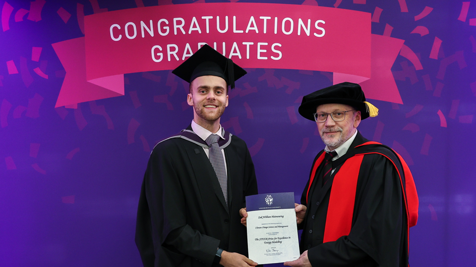 Zak Mainwaring with Dr Richard Hodgkins