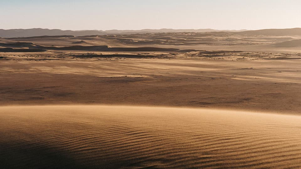 flat landscape in Namibia