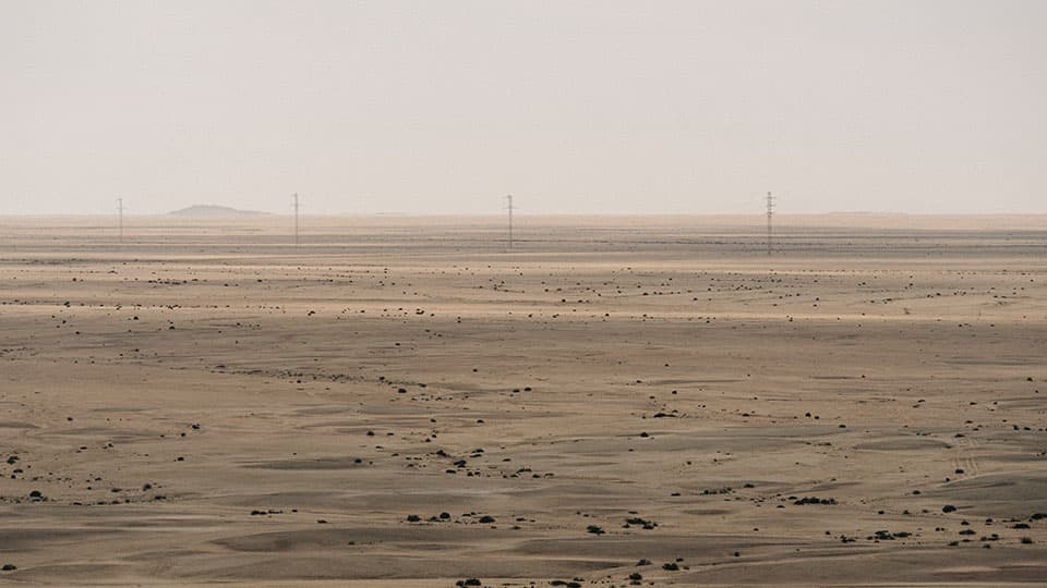 flat landscape in Namibia