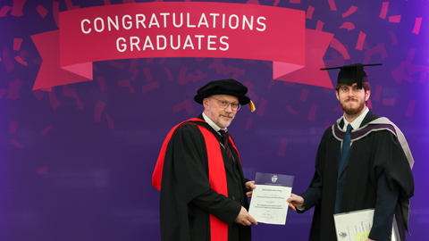 Mack Perry with Dr Richard Hodgkins