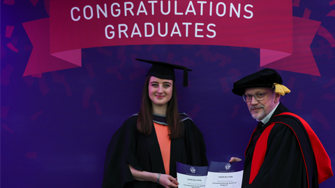 Isabelle Finlay with Dr Richard Hodgkins