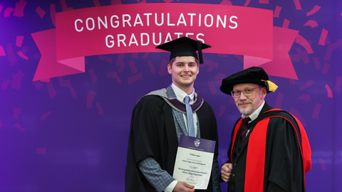 Billy Seager with Dr Richard Hodgkins