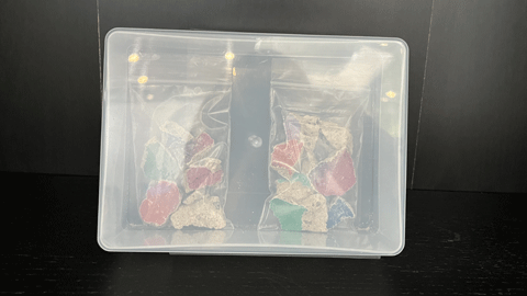 pieces of the Berline wall in a box