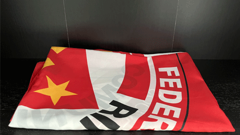 folded up flag of the italian federation