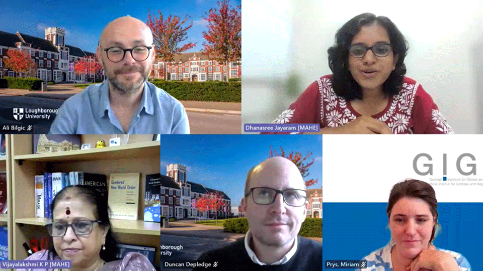 A screen shot of a teams call