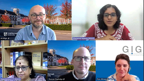 A screen shot of a teams call